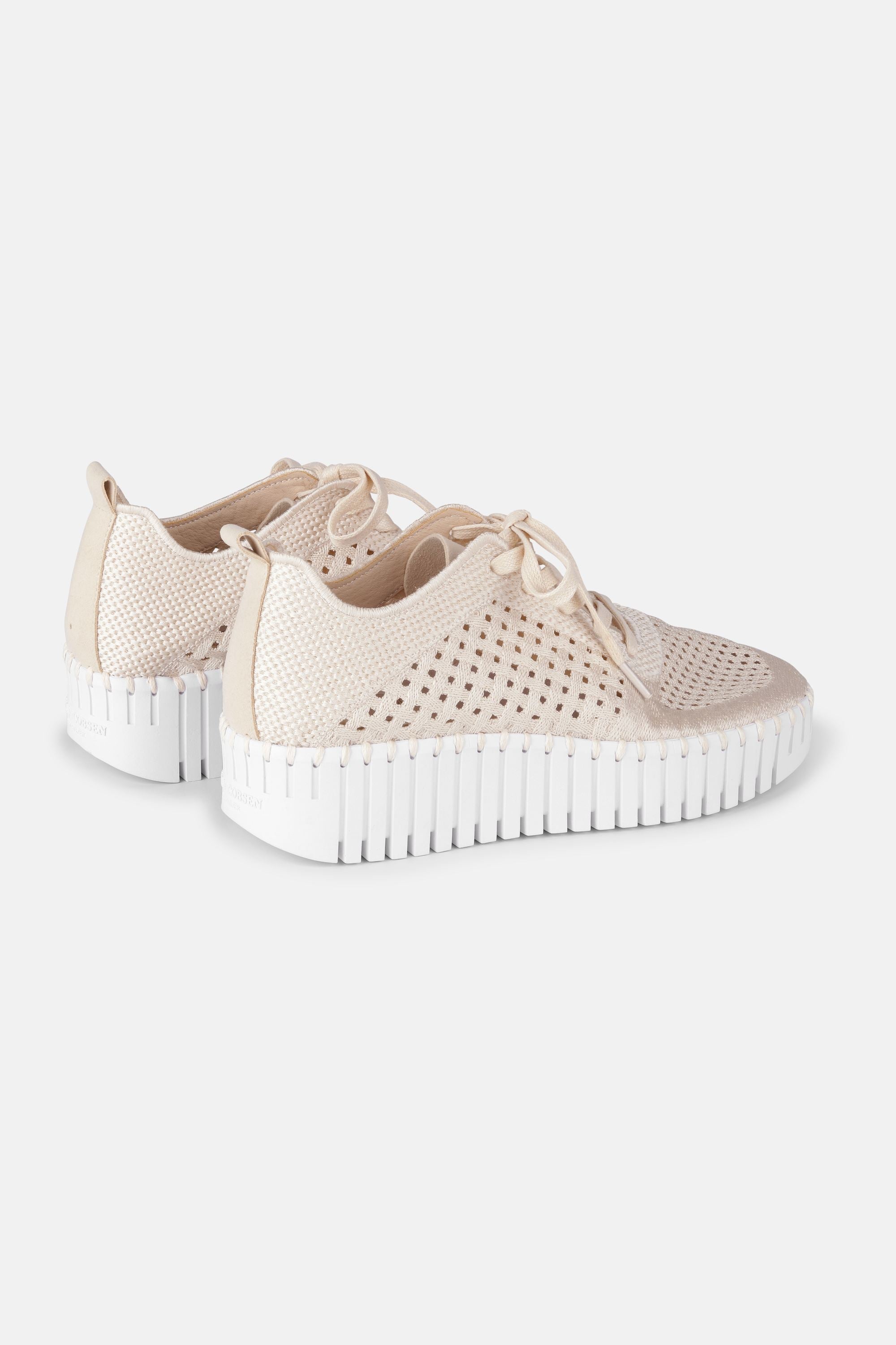 Tulip Sko Med Snørebånd - Kit White